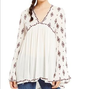 Free people embroidered tunic top vintage